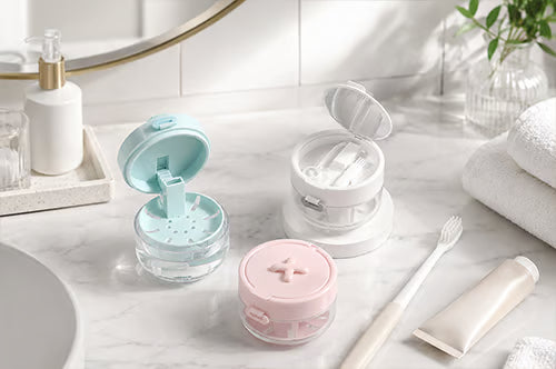 Get 50 % off now!Retainer Cleaner Case Box with Auto Lift Tray