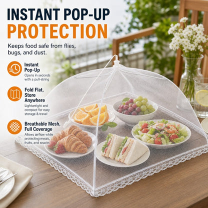 💙 52% OFF TODAY! Foldable Food Cover, Mesh Food Cover
