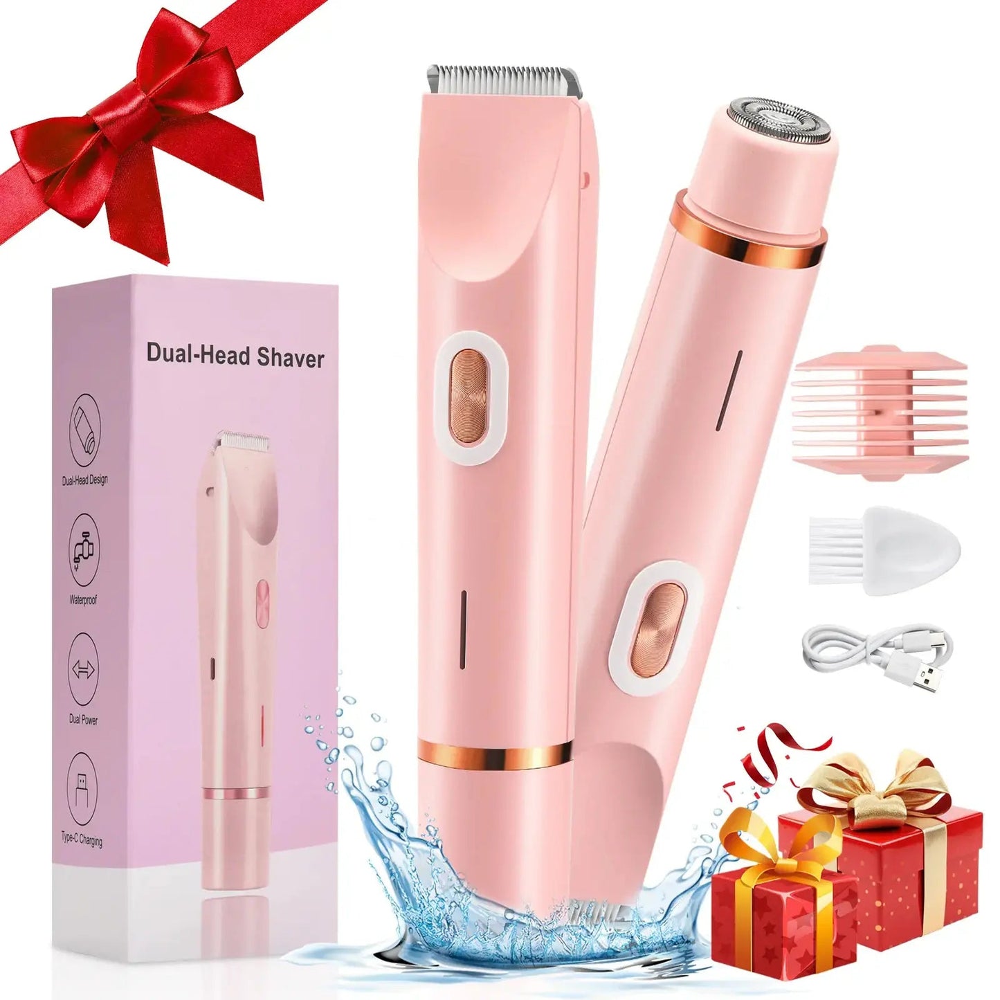 Dual-Use Charging Electric Hair Trimming Tool for Ladies, Cordless Washable Device